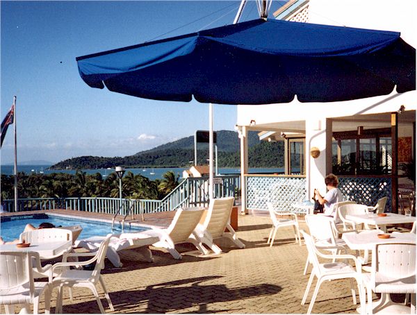 Pool and bar area at Whitsunday Terraces Resort